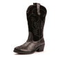 Osprey London The Louisiana Leather Women's Black/Gunmetal Boots
