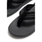 Fitflop iQushion Polyester Men's Black/Charcoal Flip Flops
