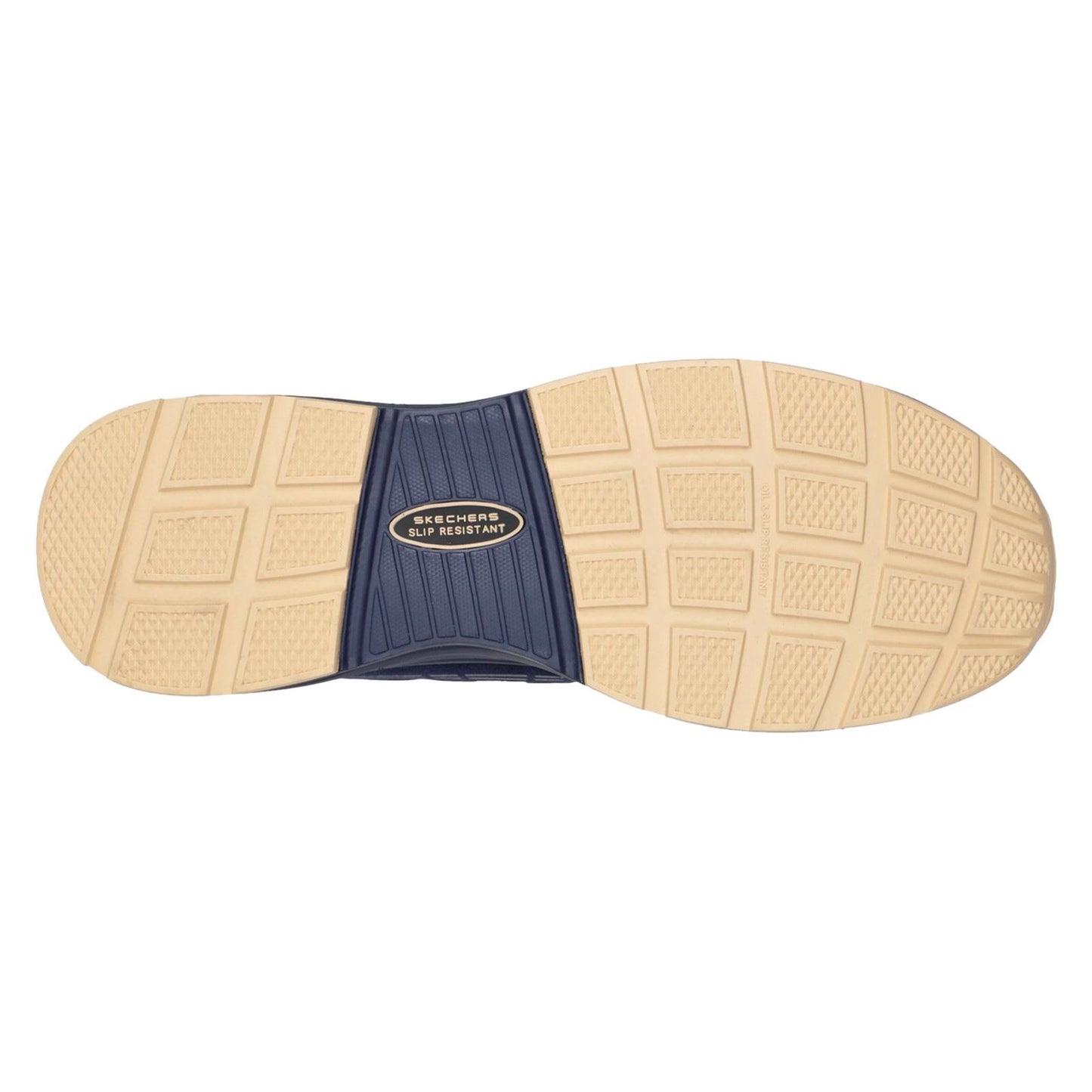 Skechers Workwear Malad II Textile Men's Navy/Tan Safety Trainers