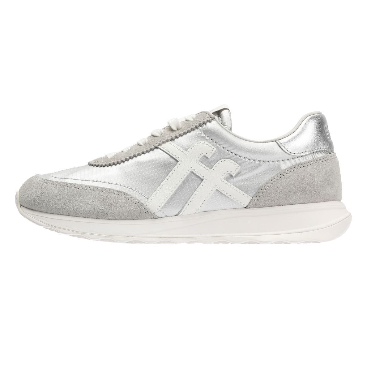 FitFlop Retro-Q FF Nylon Women's Silver/Urban White Trainers