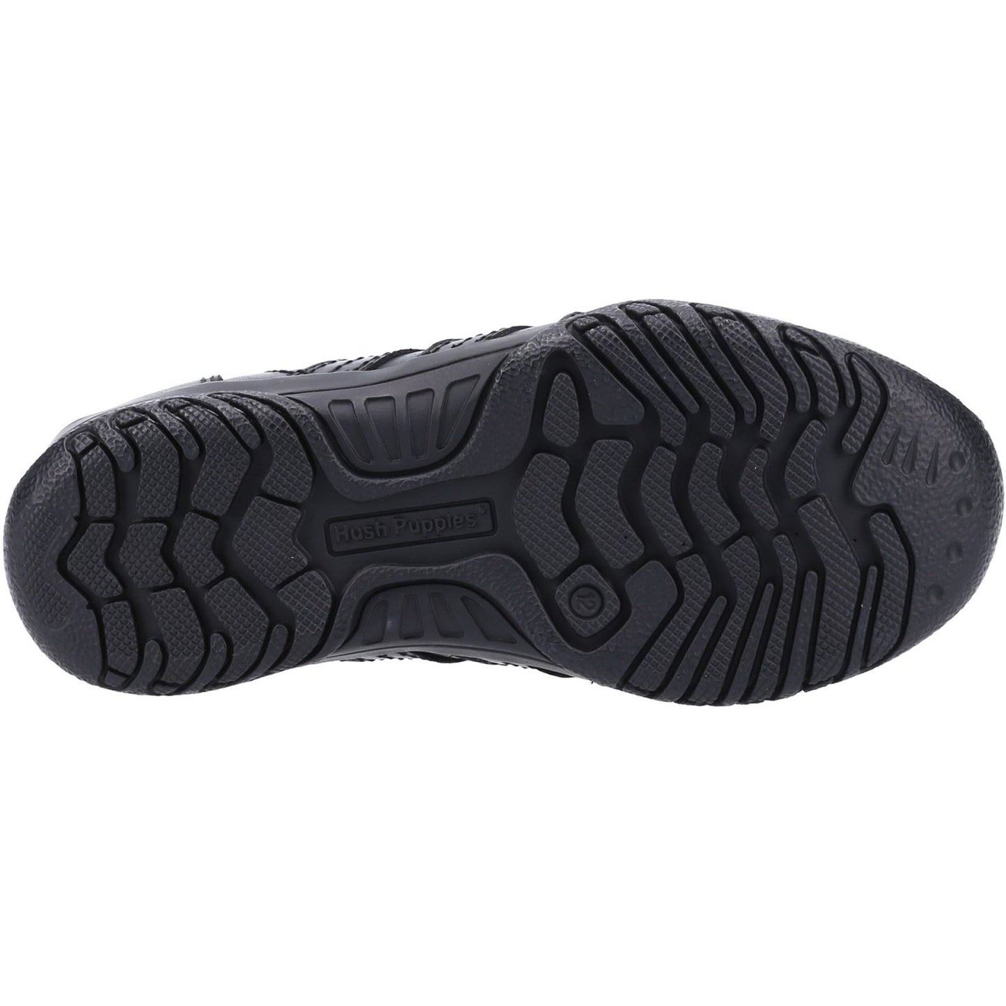 Hush Puppies Jezza 2 Youth Black Leather Lace-Up Shoes