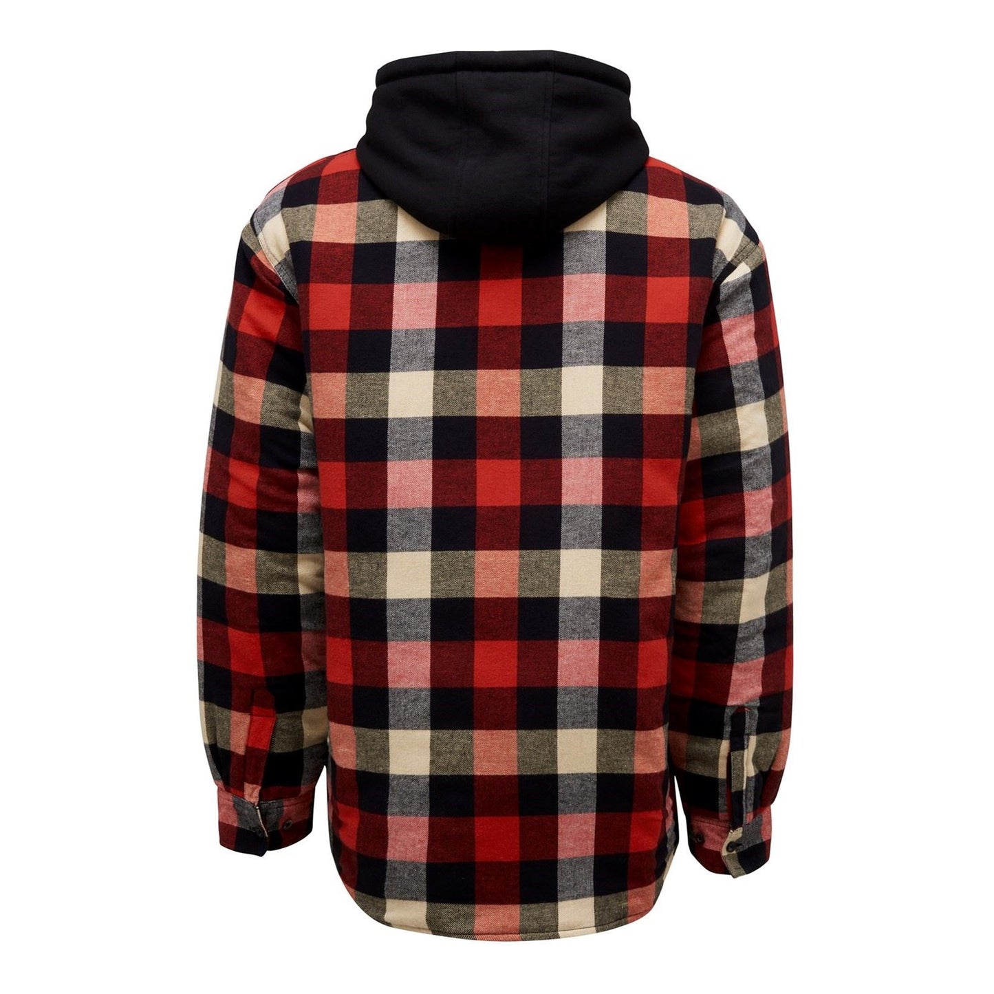 Hard Yakka Men's Quilted Flannel Shacket in Red