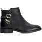 Dune Pemma Leather Women's Black Boots