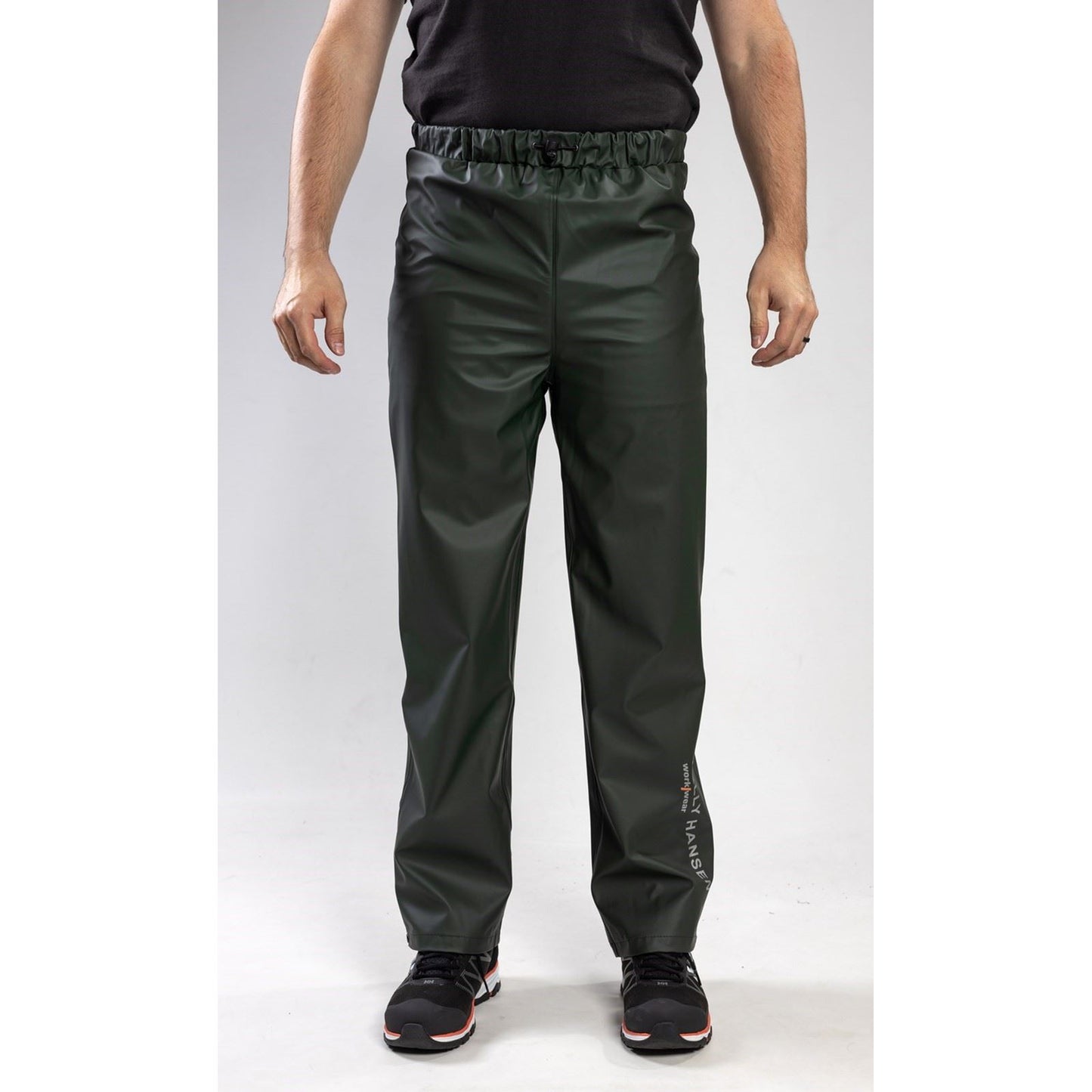 Helly Hansen Workwear Voss Polyester Unisex Adults Green Rain Trousers
