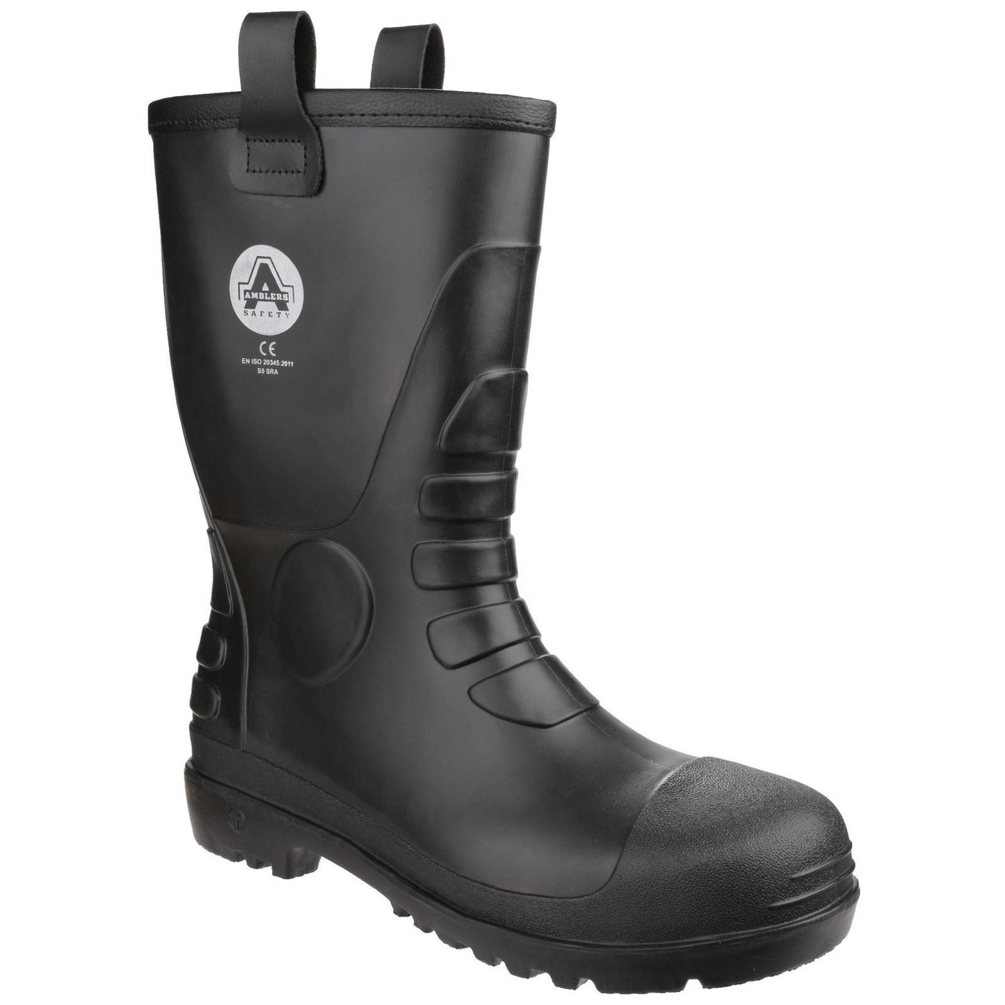 Amblers Safety FS90 Waterproof PVC Pull on Safety Rigger Boot in Black