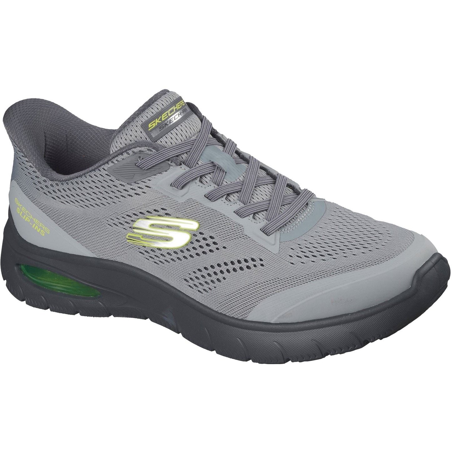 Skechers Skech-Air Summits Textile Men's Charcoal/Lime Trainers