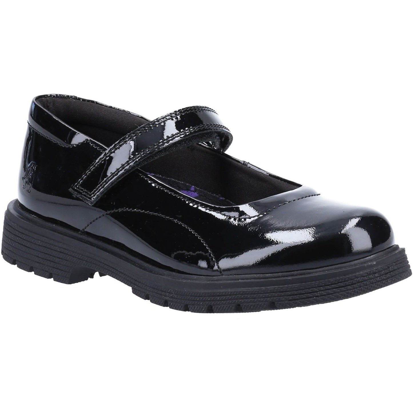 Hush Puppies Tally Patent Leather Youth Patent Black Shoes