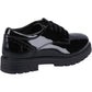 Hush Puppies Jayne Patent Leather Youth Black Lace-Up Shoes