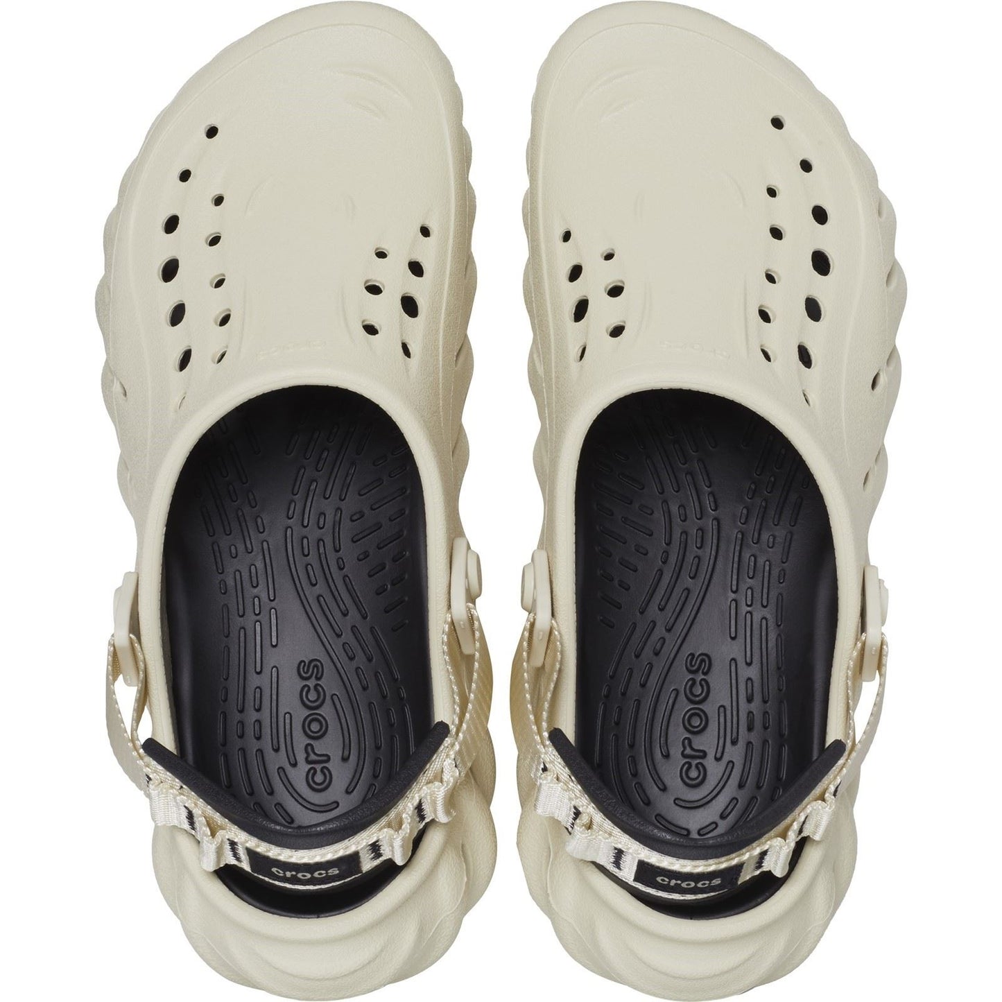 Crocs Echo Thermoplastic Bone/Black Clogs