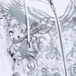 Ed Hardy Diamante Venom Enzyme Wash Relaxed Zip Thru Women's White Hoodie