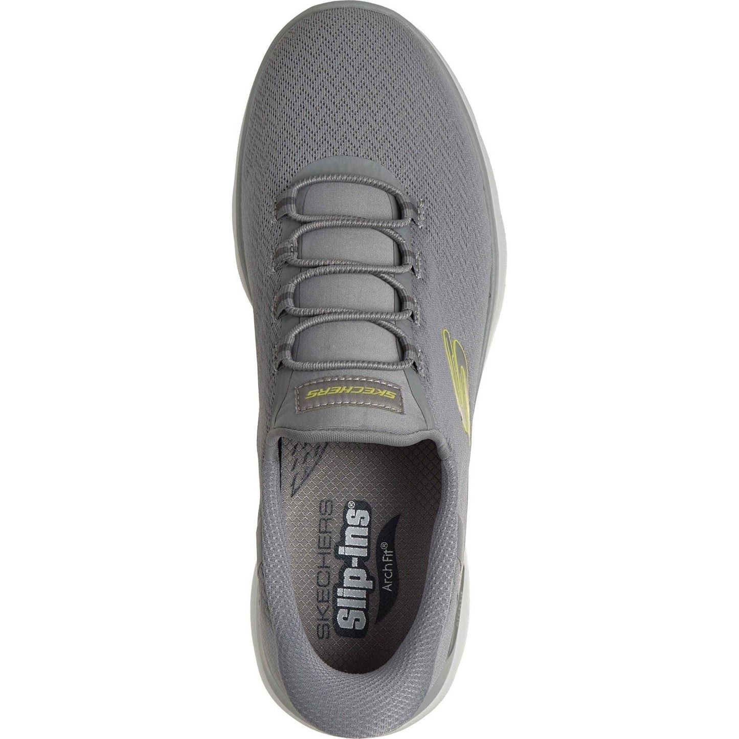 Skechers Arch Fit Summits Kynor Polyester Men's Grey/Lime Trainers