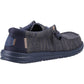 HEYDUDE Wally Stretch Mesh Polyester Men's Navy Blazer Moccasins Shoes