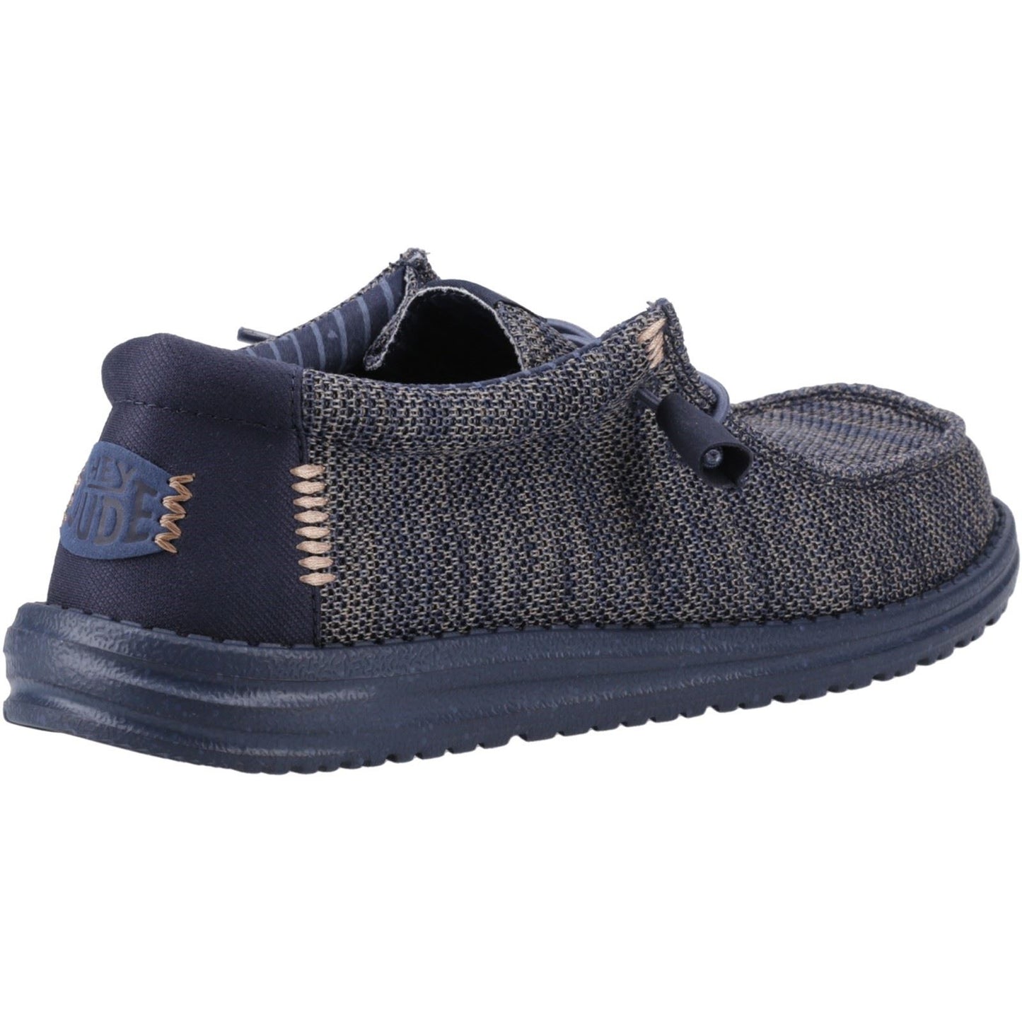 HEYDUDE Wally Stretch Mesh Polyester Men's Navy Blazer Moccasins Shoes