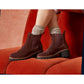 Hush Puppies Gaia Leather Women's Plum Heeled Chelsea Boots