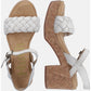 Hush Puppies Poppy Quarter Strap Leather Women's White Sandals