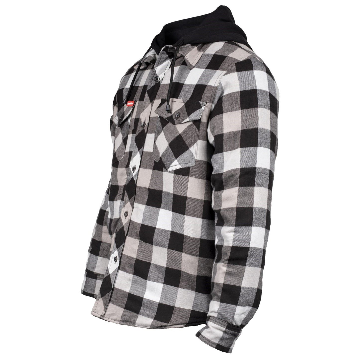 Hard Yakka Men's Quilted Flannel Shacket in Grey
