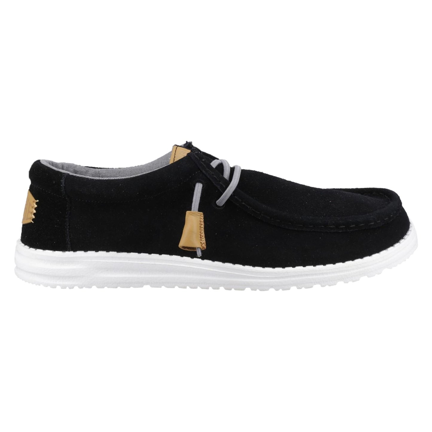 HEYDUDE Unisex Wally Craft Suede Shoe in Black
