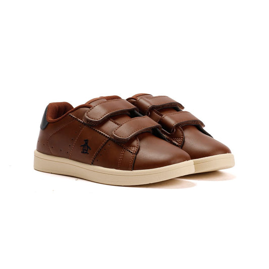 Penguin Junior Marble Tan/Navy Trainers
