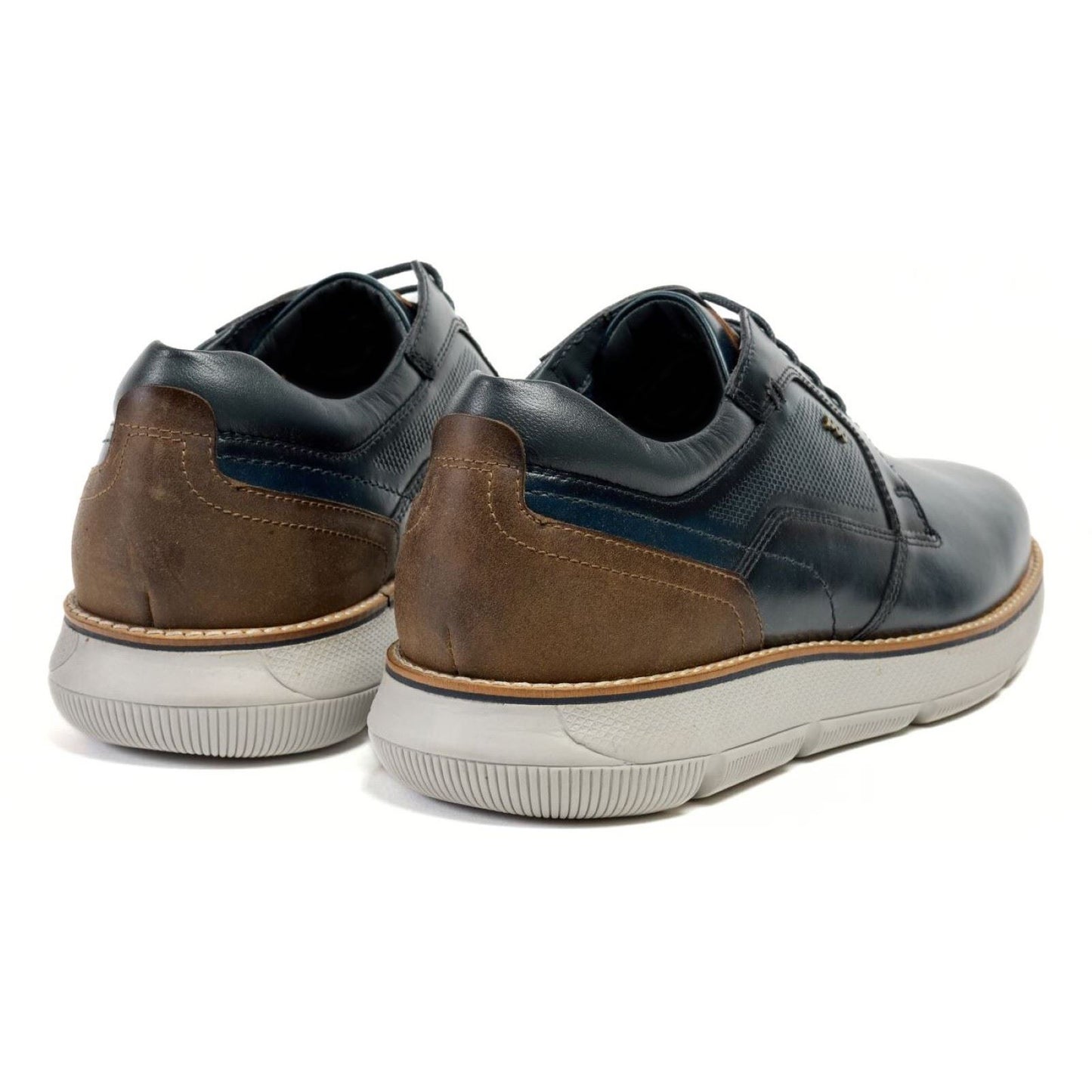 Pod Finch Leather Men's Navy Lace-Up Shoes