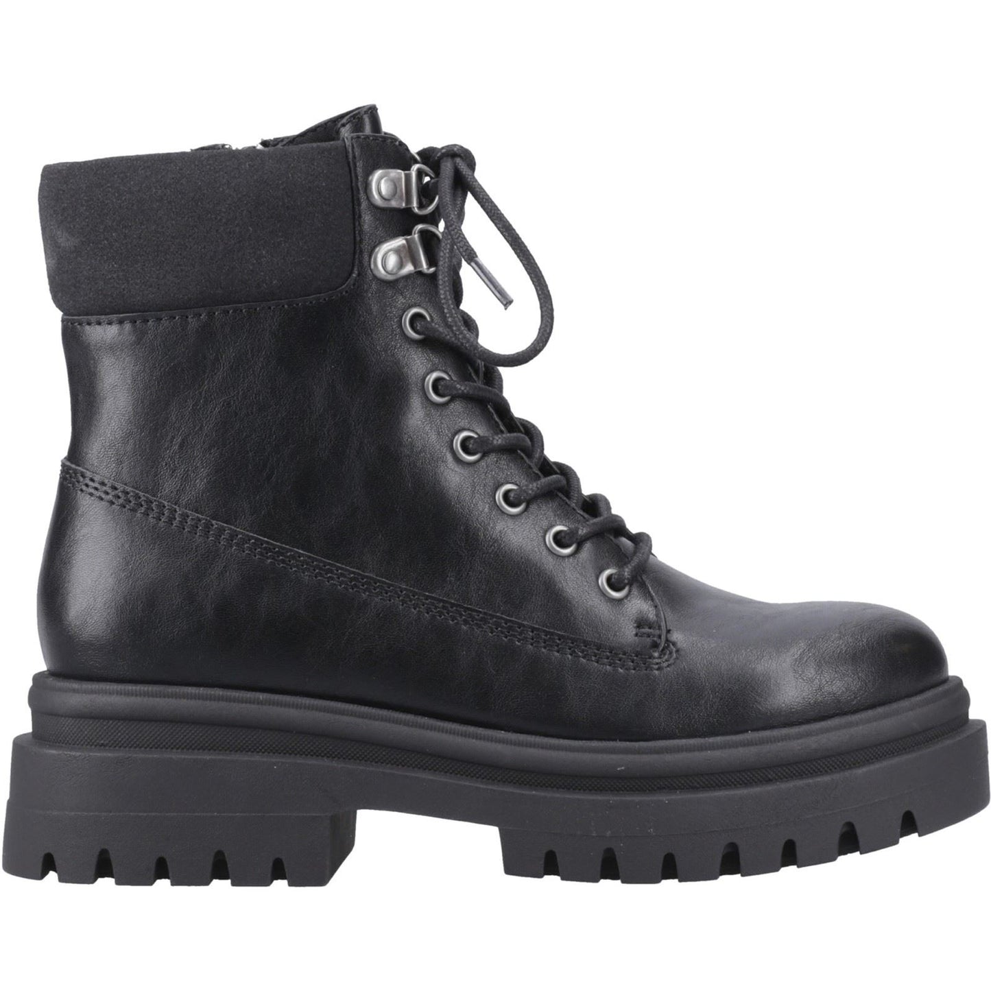 Rocket Dog Danie Faux Leather Women's Black Heeled Mid Calf Boots
