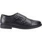 Hush Puppies Tim Monk Leather Youth Black Shoes