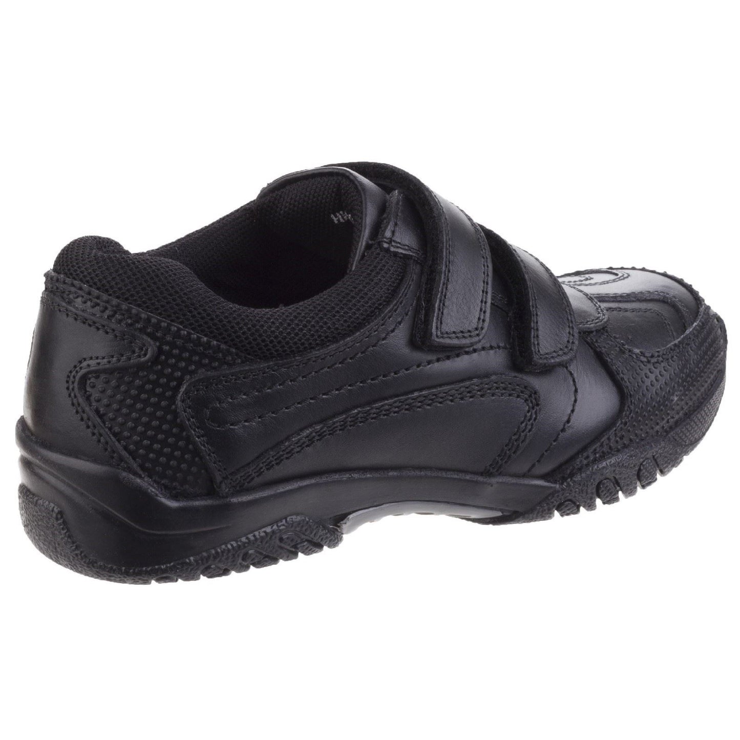 Hush Puppies Jezza Youth Boys Black Leather Loafers