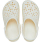 Crocs Classic Floral Cut Out Thermoplastic Chalk Clogs