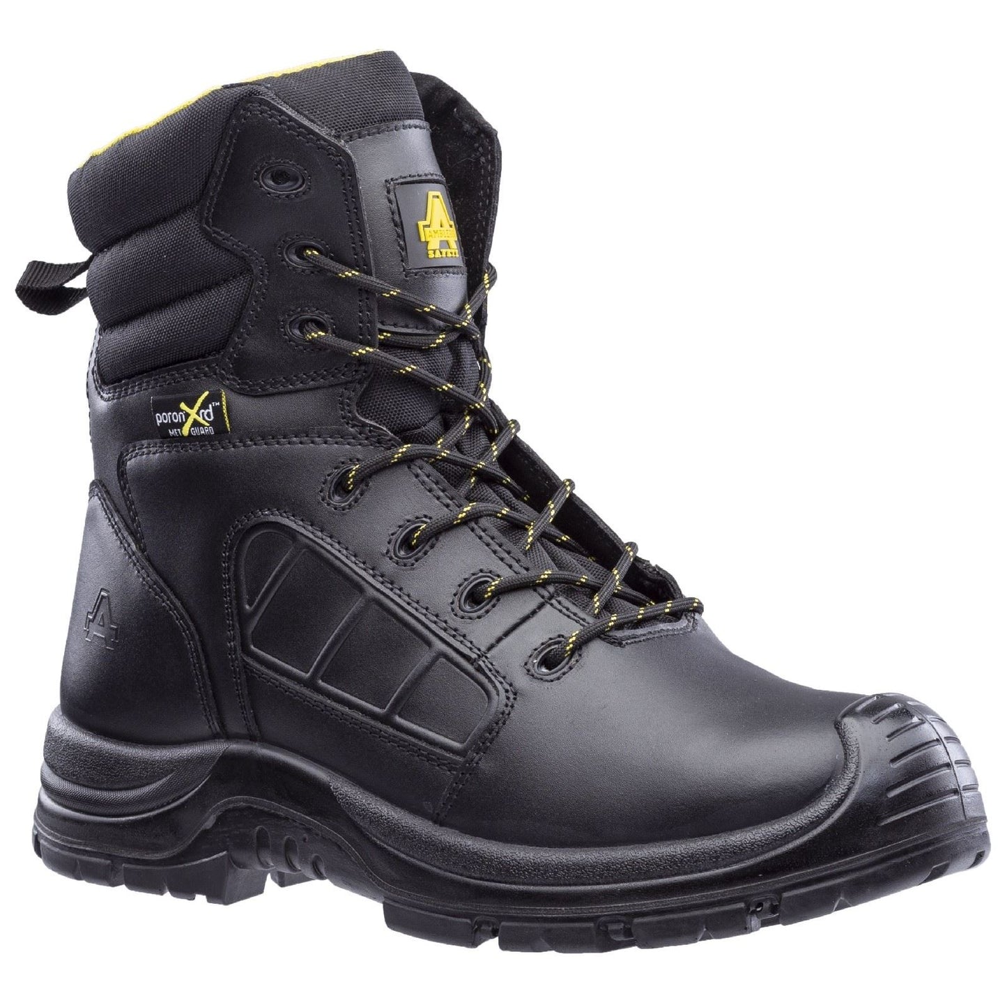 Amblers Safety AS350C Berwyn Hi-Leg Waterproof Metal Free Metatarsal Safety Boot in Black