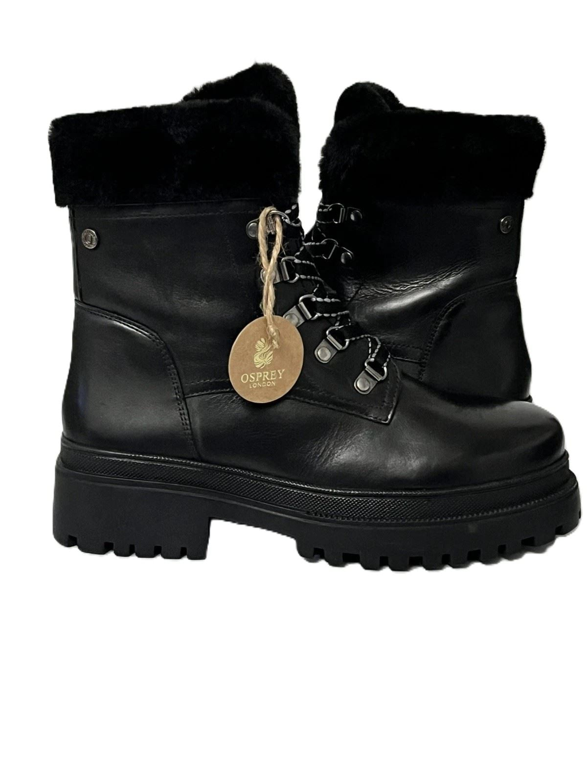 Osprey London The Budapest Leather Women's Black Boots