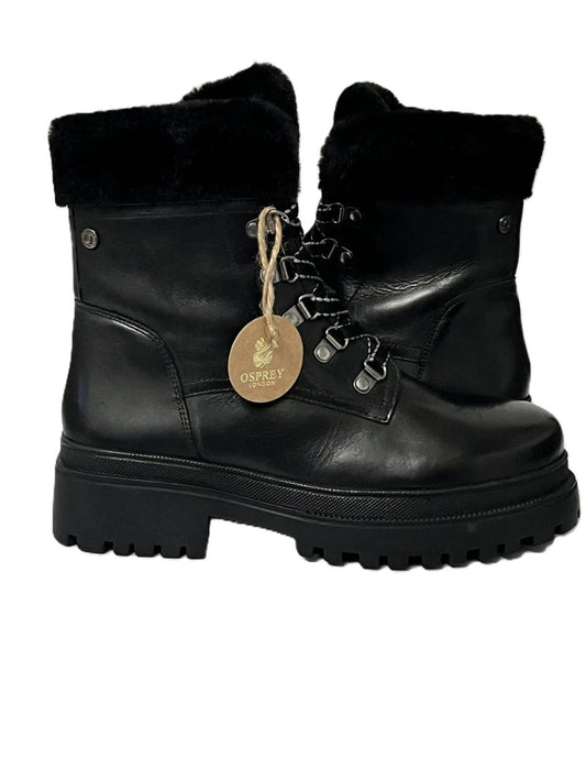 Osprey London The Budapest Leather Women's Black Boots