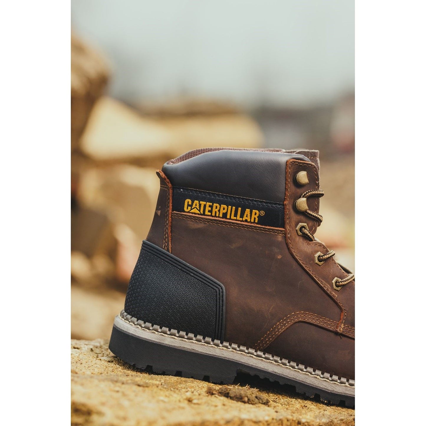 Caterpillar Men's Powerplant S3 Safety Boot in Brown