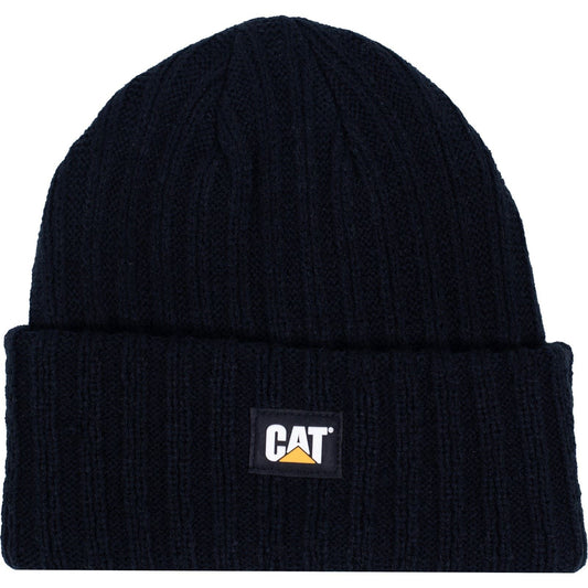 Caterpillar Rib Watch Black Beanie Hat