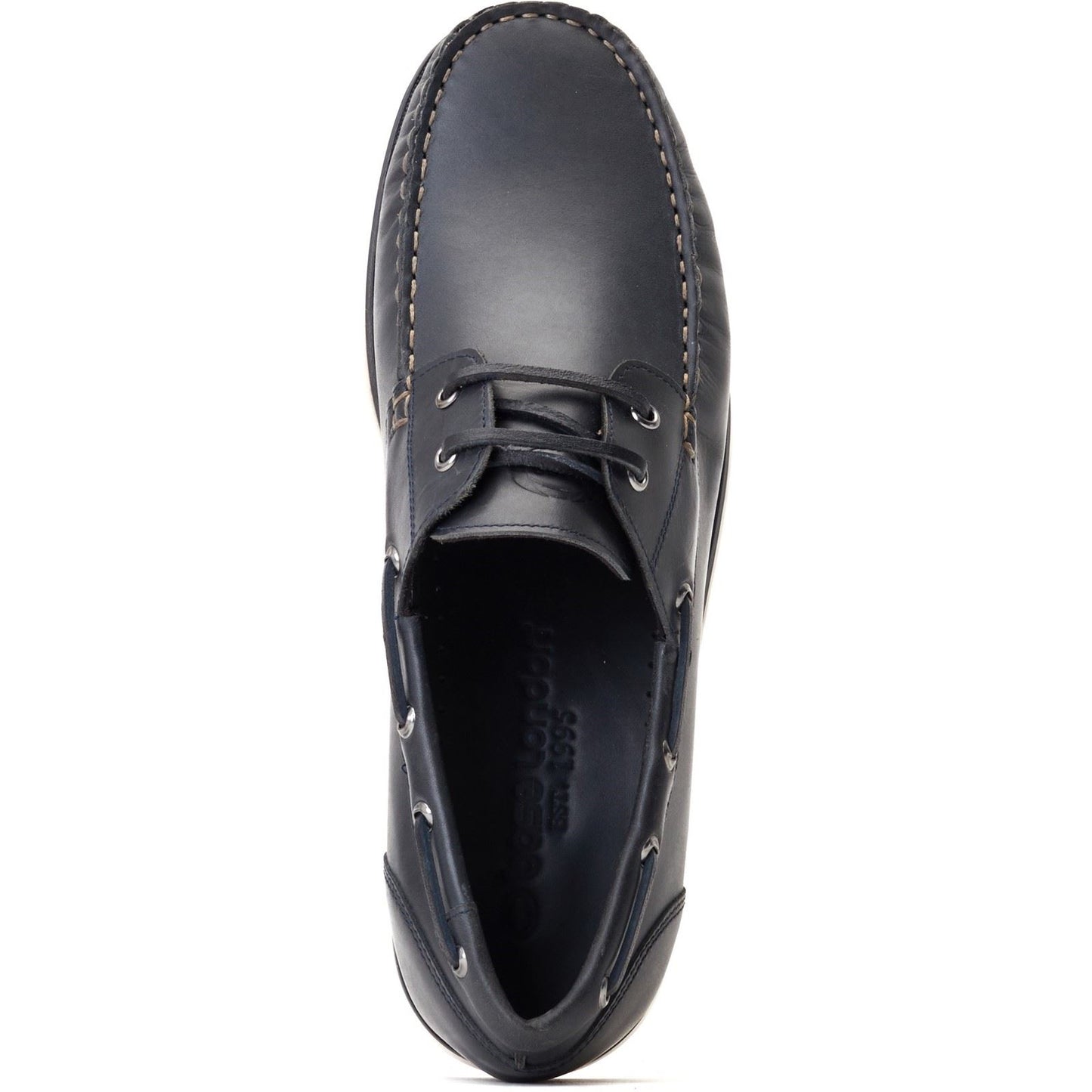Base London Men's Stern Boat Shoe in Navy