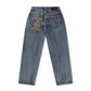 Ed Hardy Crawling Dragon Washed Women's Mid Blue Jeans