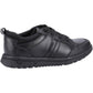 Hush Puppies Steven Leather Youth Black Lace-Up Shoes