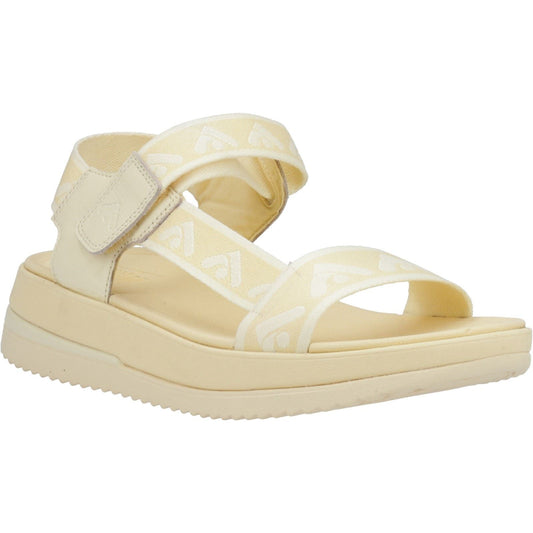 Fitflop Surff Back Strap Polyester/Leather Women's Mellow Yellow Wide Sandals
