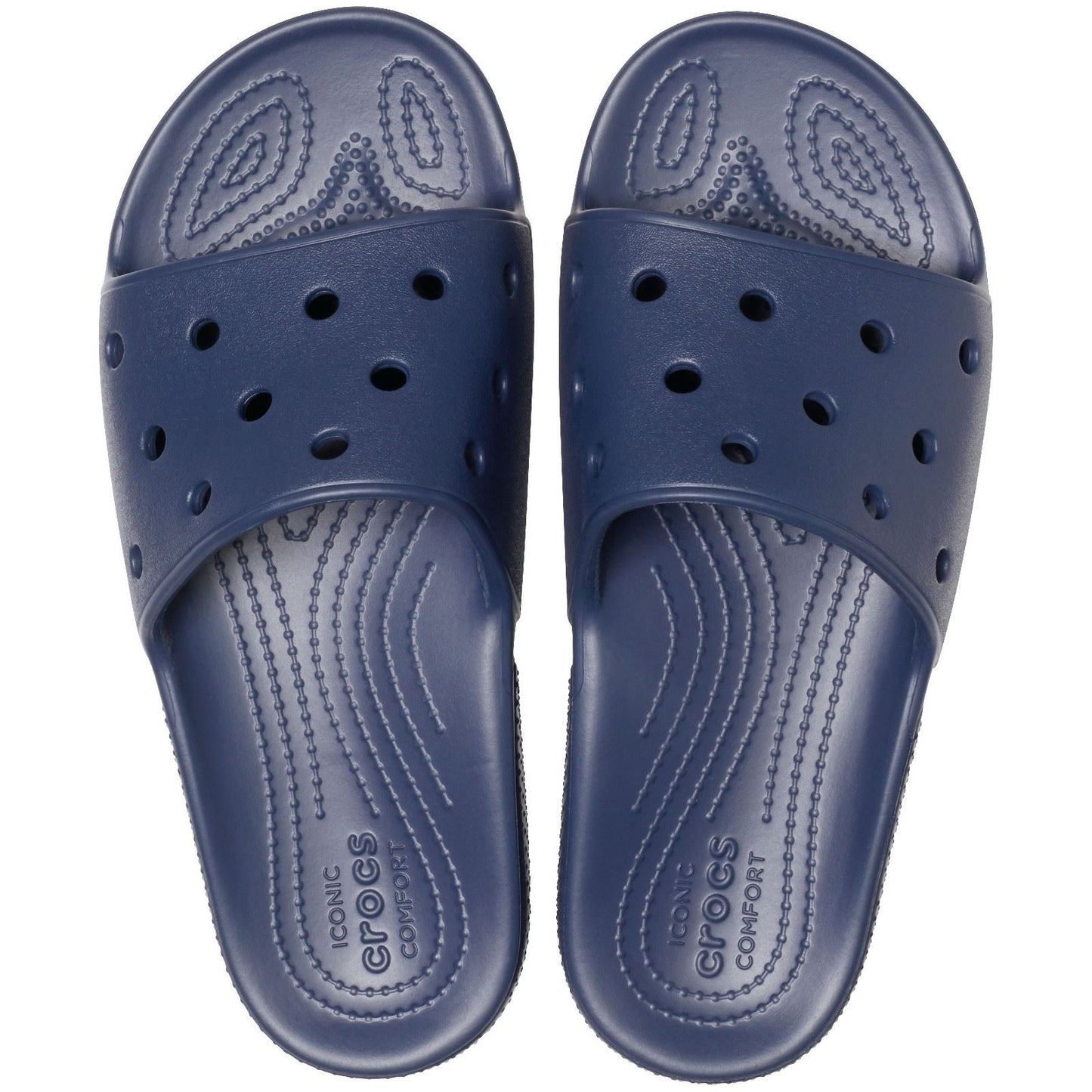 Crocs Unisex Classic Crocs Slide in Navy