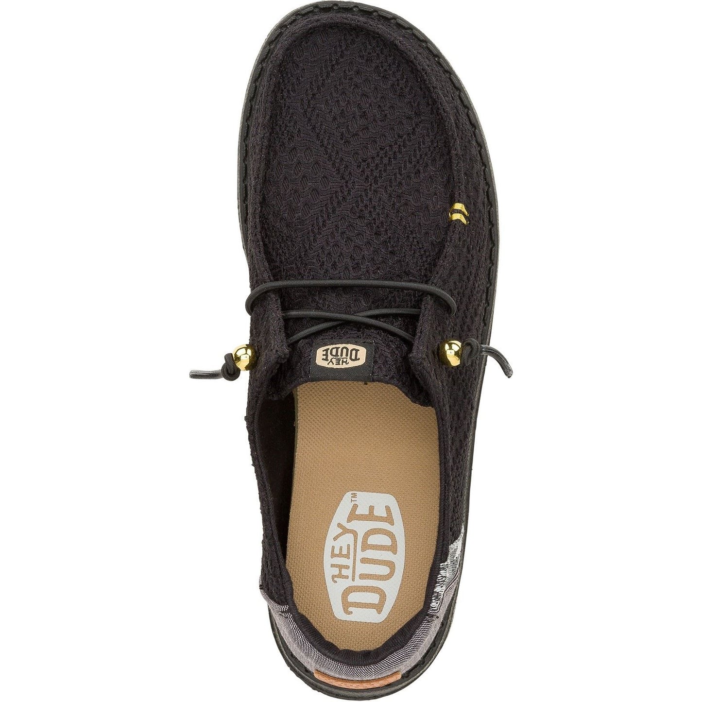 HEYDUDE Women's Wendy Boho Crochet Shoes in Black