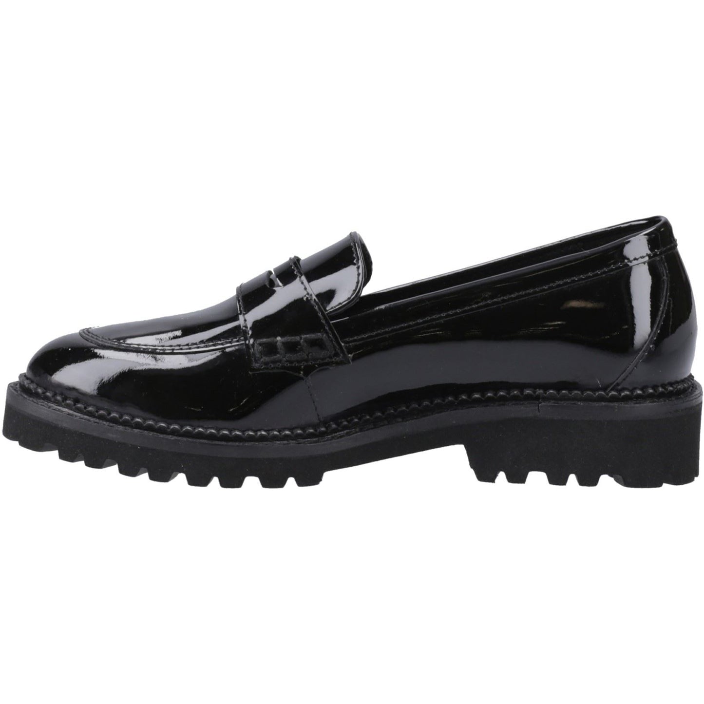 Hush Puppies Grazia Patent Leather Youth Black Loafers