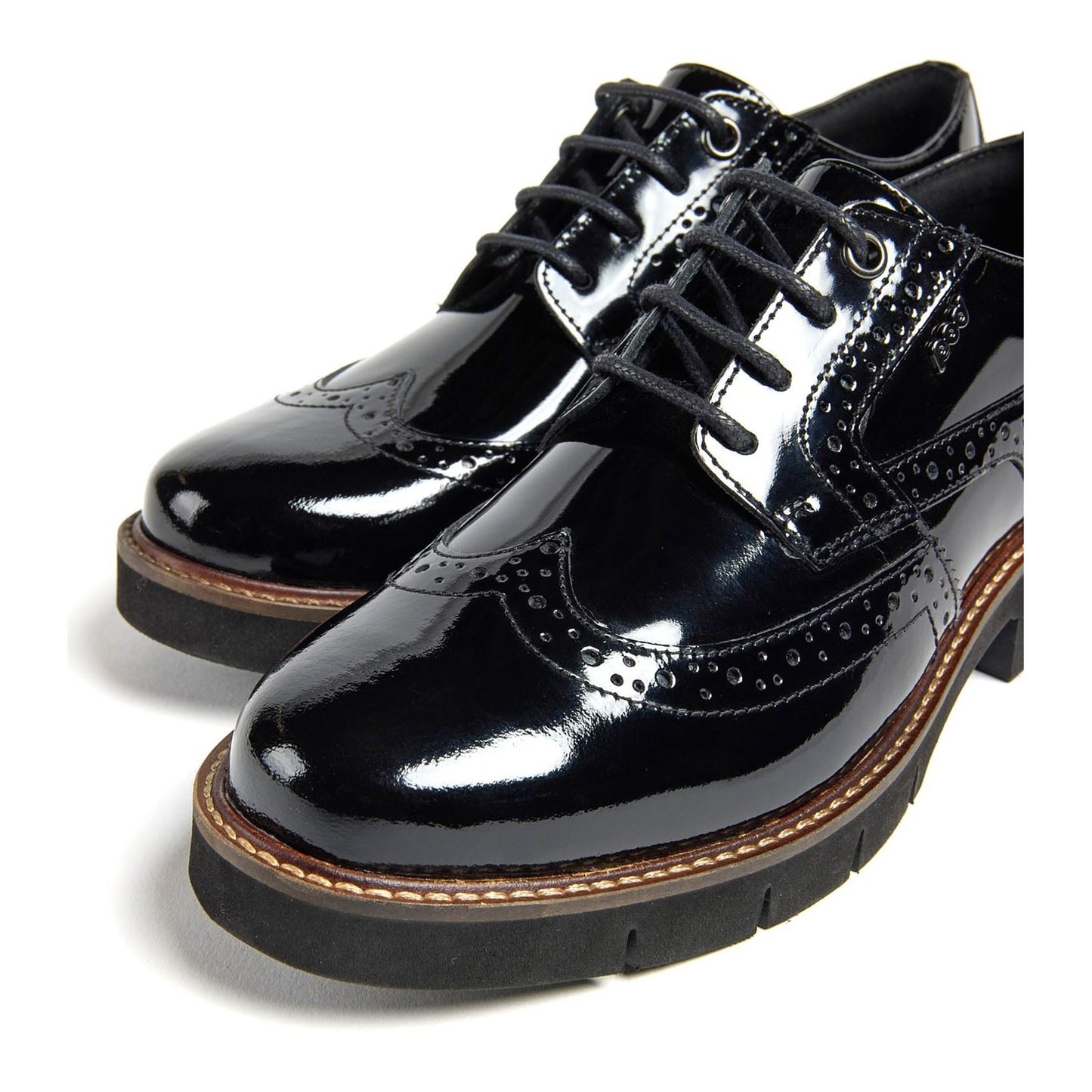 Pod Kacey Leather Women's Black Brogues Shoes