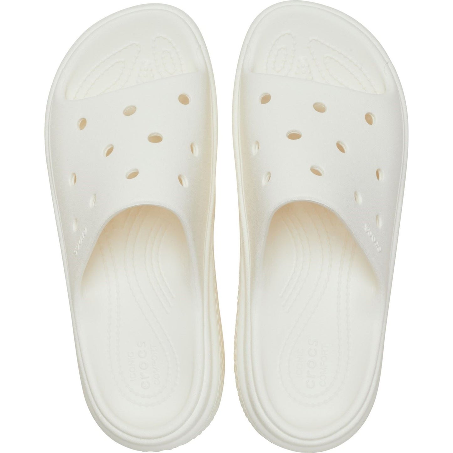 Crocs Unisex Stomp Slide in Chalk