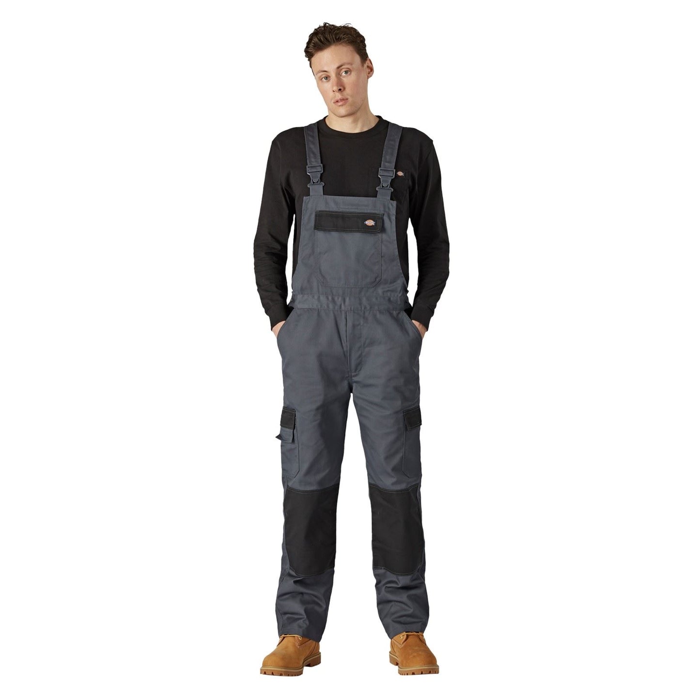Dickies Men's Everyday Bib and Brace in Slate Grey/Black