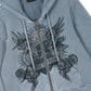 Ed Hardy Stay True Fitted Cropped Zip Women's Blue Hoodie
