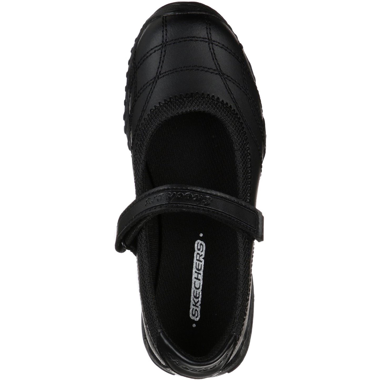 Skechers Velocity Pouty Leather Junior Black Shoes