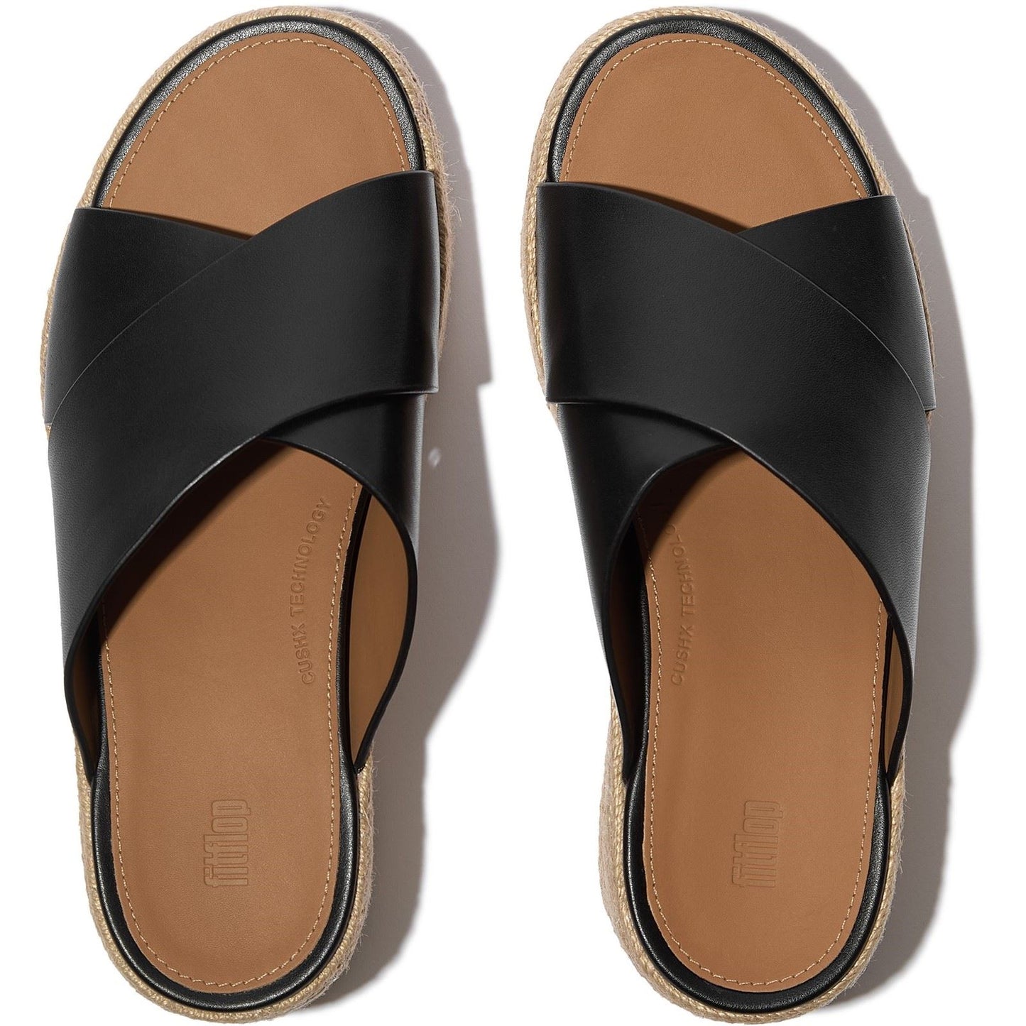 Fitflop Platfforms Leather Women's Black Sandals