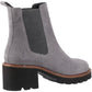 Hush Puppies Gaia Leather Women's Grey Heeled Chelsea Boots