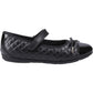 Hush Puppies Lottie Leather Youth Black Ballet Flats