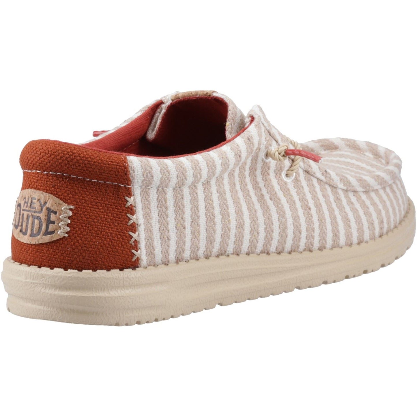 HEYDUDE Wally Resort Polyester Blend Men's Multi/Chili Red Moccasins Shoes