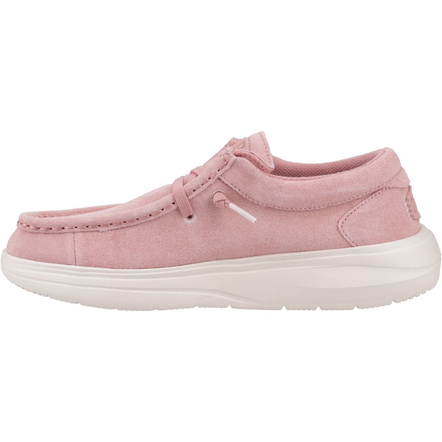 HEYDUDE Wendy COMF Suede Leather Women's Rose Pink/Whisper Pink Moccasins Shoes