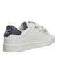Penguin Junior Marble White/Navy Trainers